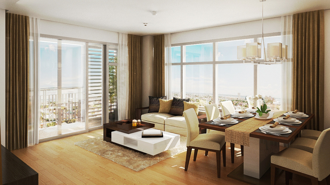 Park Point Residences Living Room Design Perspective