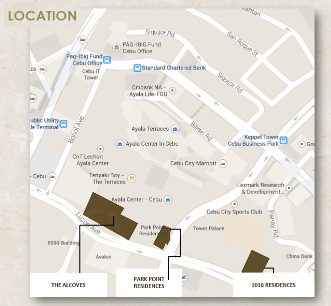 The Alcoves Location Vicinity Map