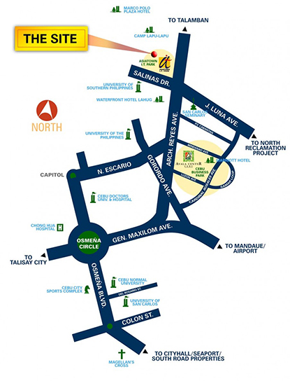 Avida Towers Cebu Vicinity Map